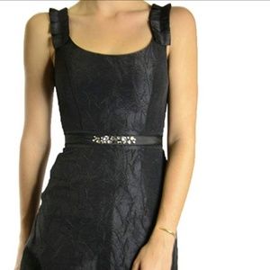 Max and Cleo Black Bejeweled Cocktail Dress